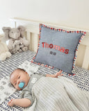 Personalised baby name cushion cover 35x35cm