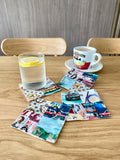 Set of 4 thick fabric coasters