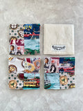 Set of 4 thick fabric coasters