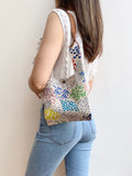 Mini Shopper with leather strap