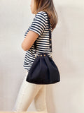 Button Fuji bag - Black canvas