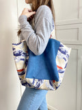 Two toned tote bag