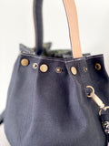 Button Fuji bag - Black canvas