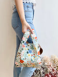 Mini Shopper with leather strap