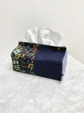 Tissue box cover - mixed dark blue