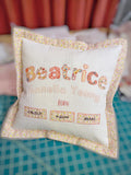 Personalised baby name cushion cover 35x35cm