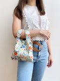 Mini Shopper with leather strap