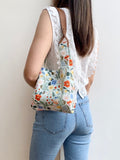 Mini Shopper with leather strap