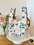 Mini Shopper with leather strap