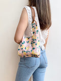 Mini Shopper with leather strap