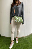 Expandable cross-body duo bag