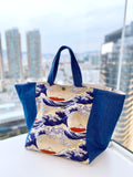 Two toned tote bag