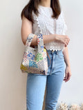Mini Shopper with leather strap