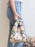 Mini Shopper with leather strap