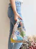 Mini Shopper with leather strap