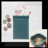 Leather flex frame card wallet