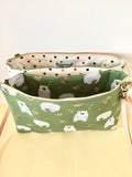 Expandable cross-body duo bag