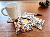 Set of 4 thick fabric coasters