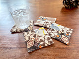 Set of 4 thick fabric coasters