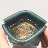 Leather flex frame card wallet