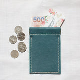 Leather flex frame card wallet