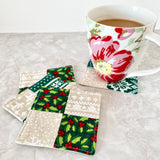 Set of 4 thick fabric coasters