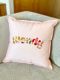 Personalised baby name cushion cover 35x35cm