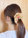 Large hair scrunchie - summer floral