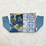 Tissue box cover - mixed blue