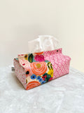 Tissue box cover - mixed pink