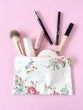 Zipper pouch / makeup bag (Button cube insert)