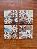 Set of 4 thick fabric coasters